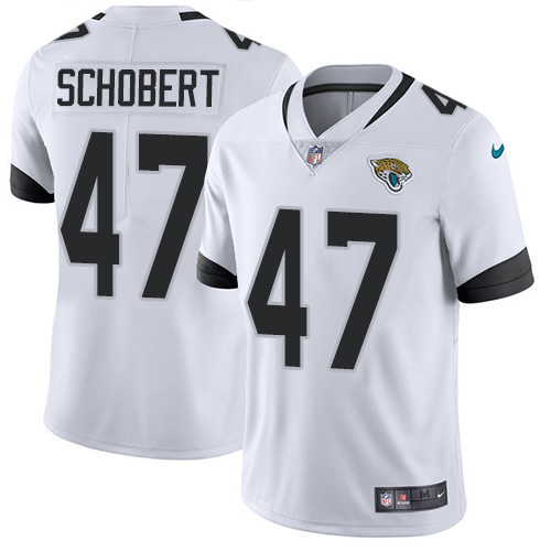 Nike  Jaguars #47 Joe Schobert White Men Stitched NFL Vapor Untouchable Limited Jersey